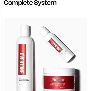 Overtone red for brown hair set